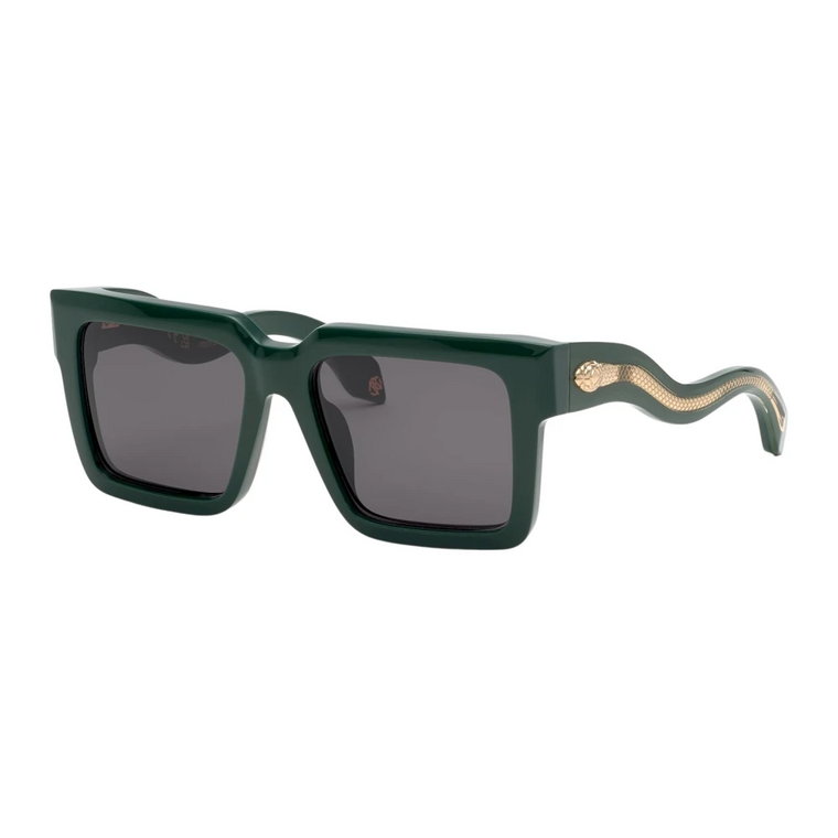 Kwadratowe zielone okulary przeciwsłoneczne dla kobiet Roberto Cavalli