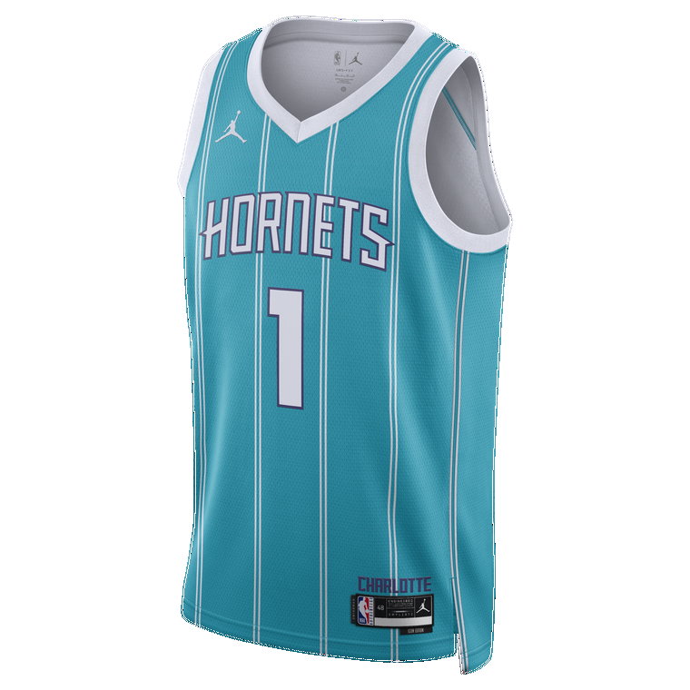 Koszulka męska Jordan Dri-FIT NBA Swingman Charlotte Hornets Icon Edition 2022/23 - Niebieski