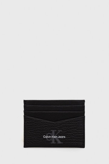 Calvin Klein Jeans etui na karty skórzane K50K509496.9BYY męski kolor czarny
