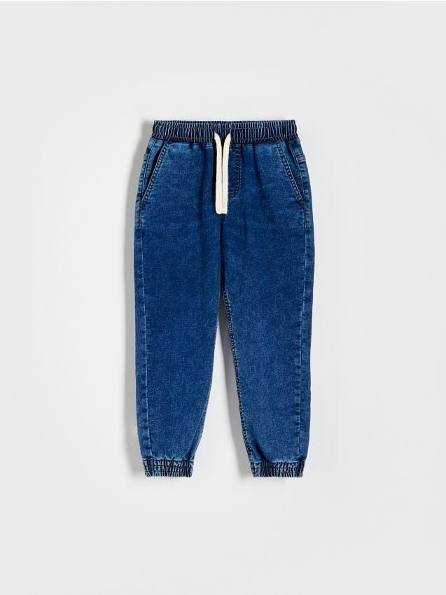 Reserved - Elastyczne jeansy jogger - granatowy