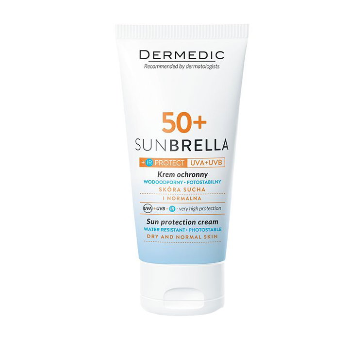 DERMEDIC SUNBRELLA ULTRALEKKI KREM OCHRONNY DO SKÓRY SUCHEJ I NORMALNEJ SPF50+ 40ML