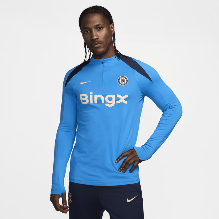 Męska treningowa koszulka piłkarska Nike Dri-FIT Chelsea F.C. Strike - Niebieski