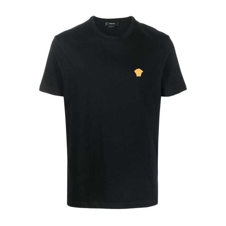 Czarne T-shirty i Pola dla Mężczyzn Versace