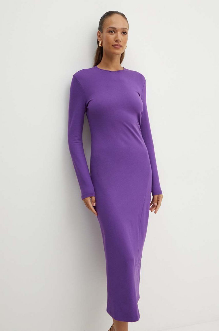 Liviana Conti sukienka kolor fioletowy maxi prosta F4WI22