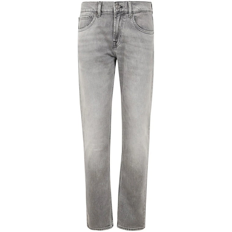 Szare Straight Growth Jeans 7 For All Mankind