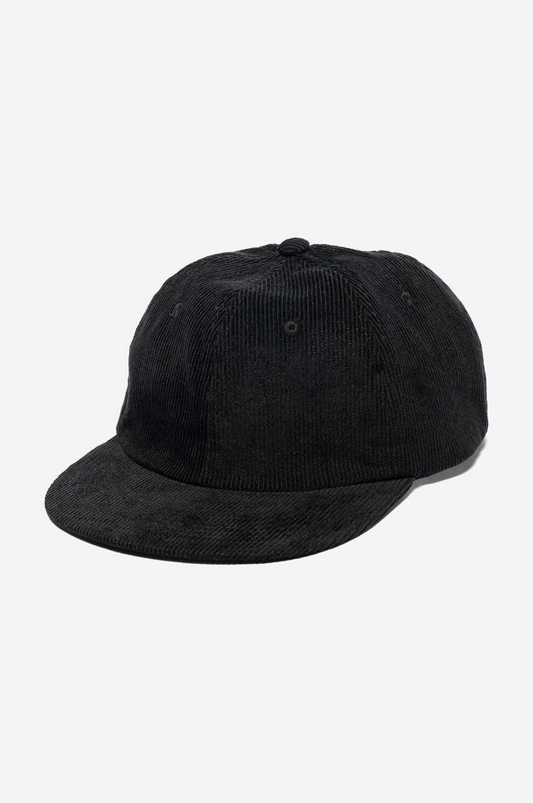 Taikan czapka z daszkiem sztruksowa Easy Corduroy Cap kolor czarny gładka TA0003.BLK-BLK