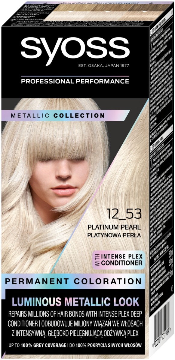 Syoss Metallic 12-53 Platinum Pearl - Farba do włosów