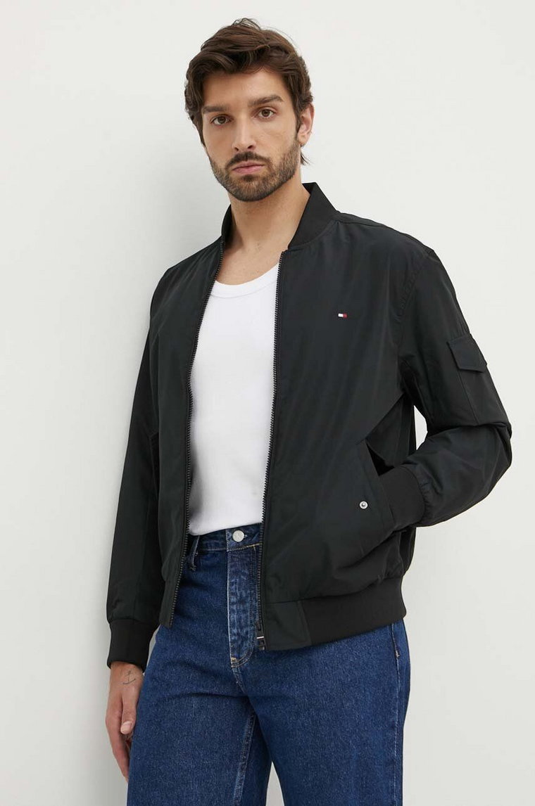 Tommy Hilfiger kurtka bomber męski kolor czarny przejściowa MW0MW35658