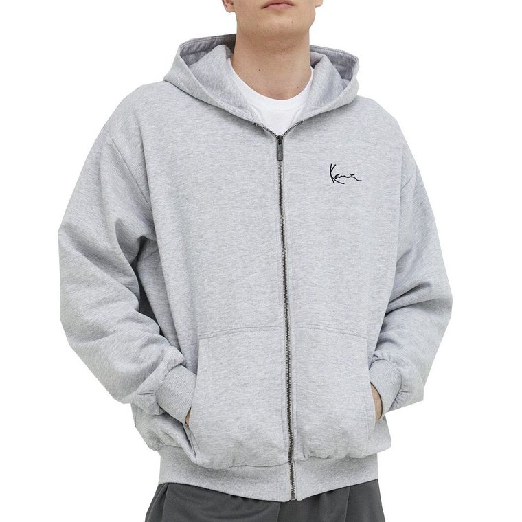 Karl Kani bluza męska Chest Signature Essential Zip Hoodie 6022899 L szary