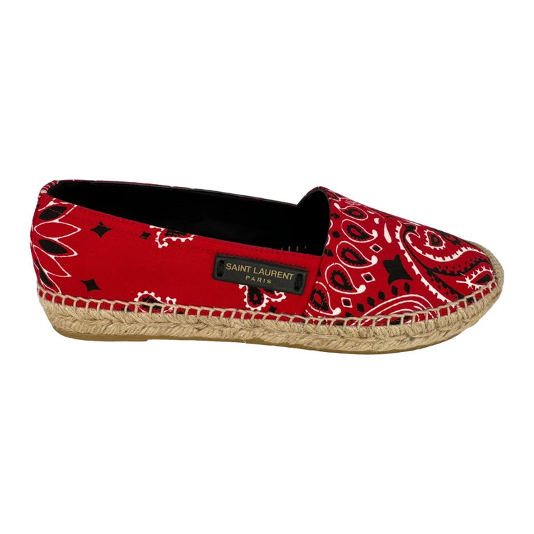 Kolorowe Bandana Espadrille Saint Laurent