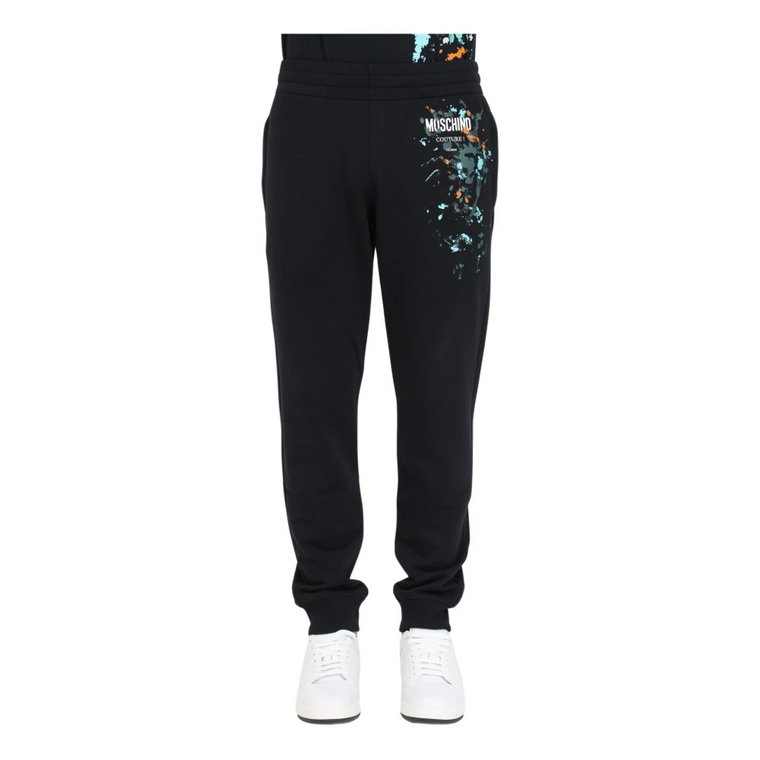 Spodnie joggers z nadrukiem logo Moschino