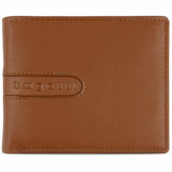 bugatti Bomba Portfel Ochrona RFID Skórzany 12 cm cognac