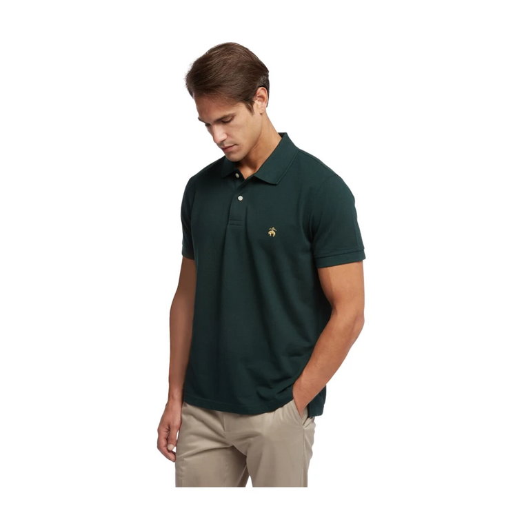 Dopasowane krótkie rękawy Pique Polo Brooks Brothers