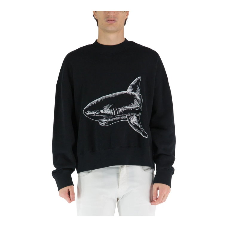 Split Shark Crew Sweatshirt Palm Angels