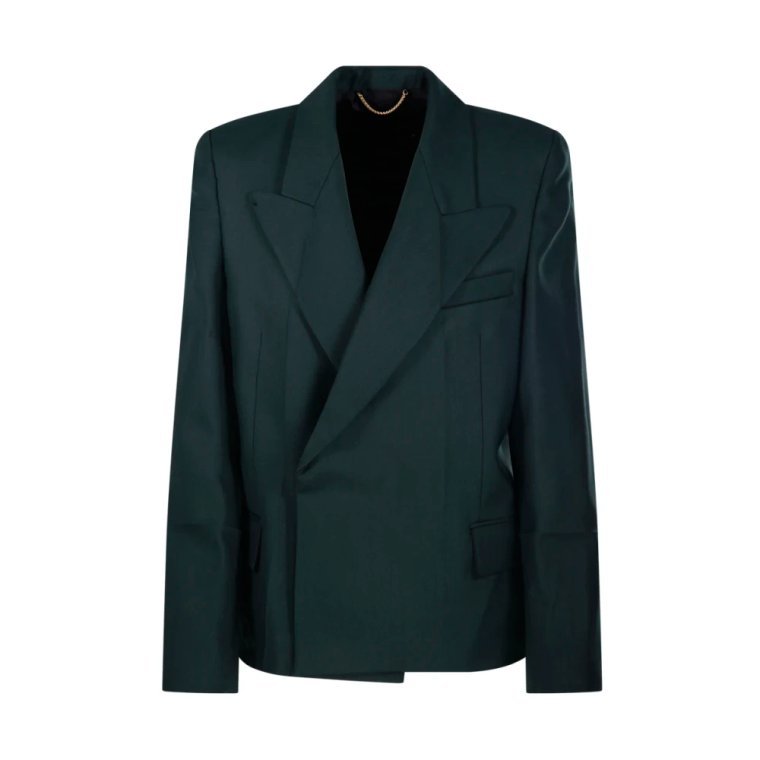 Seaweed Pointed Shoulder Jacket Victoria Beckham