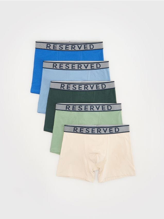 Reserved - 5 pack bokserek Long - jasnozielony