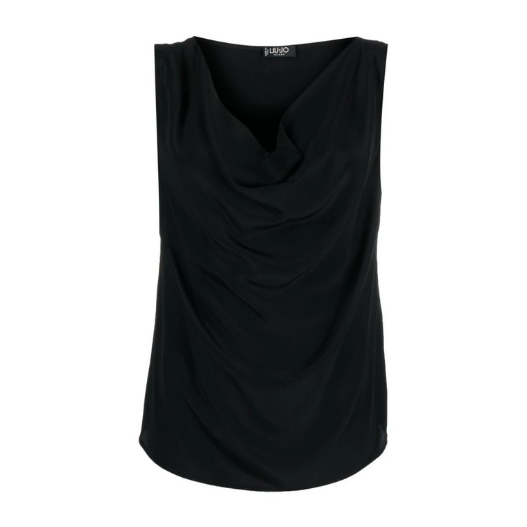 Elegancka Satynowa Bluzka z Dekoltem Cowl-Neck Liu Jo