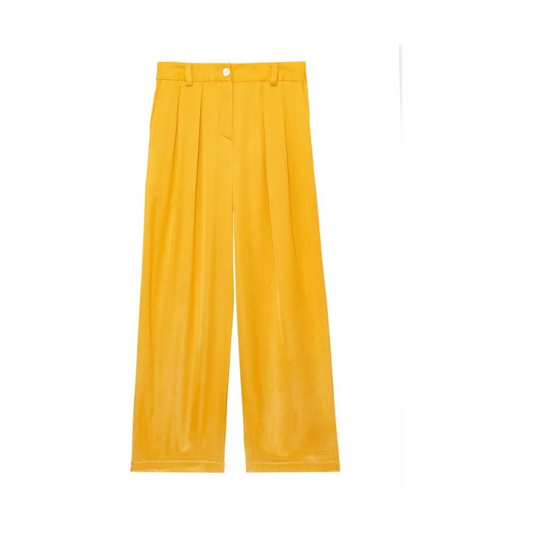 Żółte Spodnie Luciano Wide-Leg Ines De La Fressange Paris