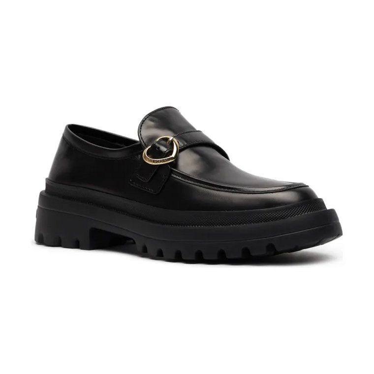 Love Moschino Skórzane loafersy