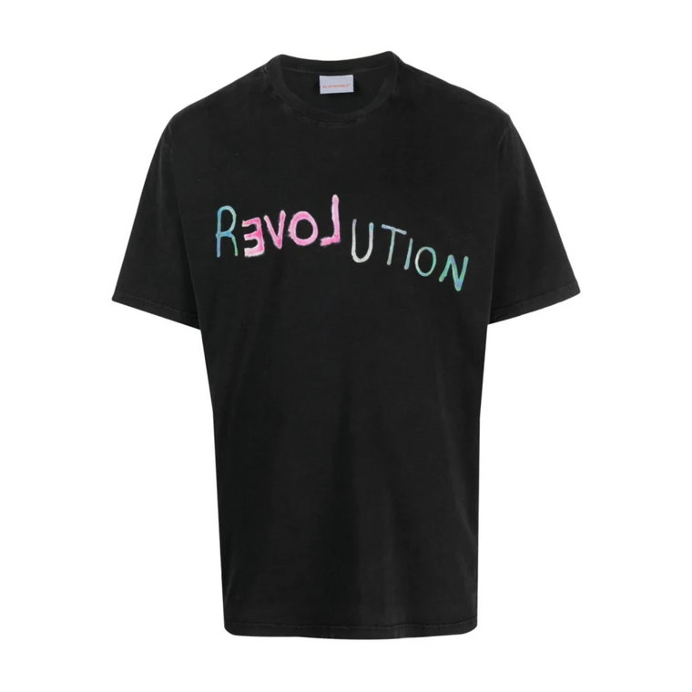 Dzianinowa koszulka z nadrukiem `rEVOLution` Bluemarble