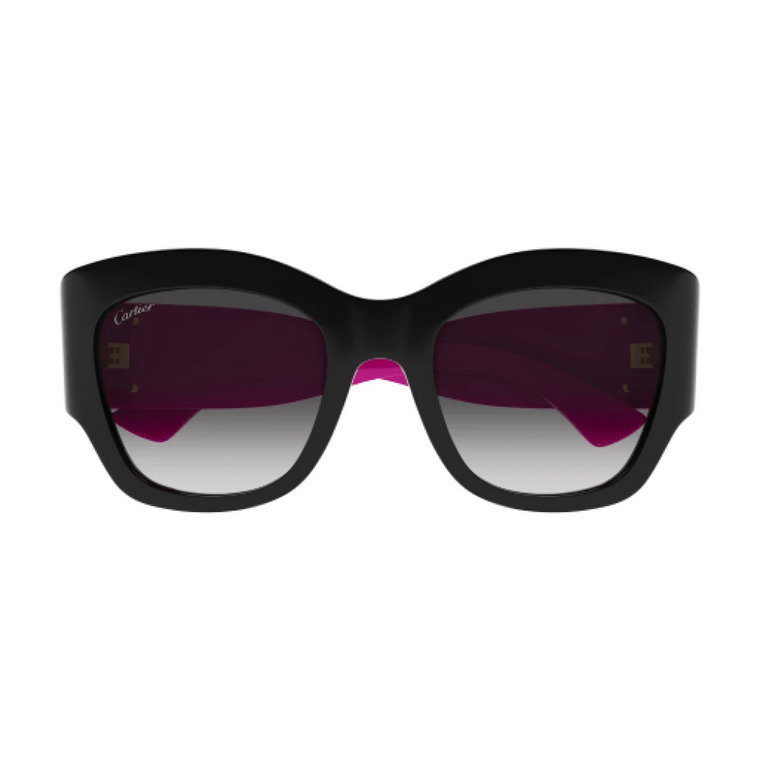 Czarne Ss23 Okulary Przeciwsłoneczne dla Kobiet Cartier