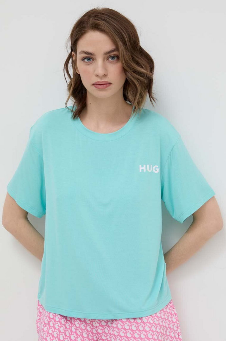 HUGO t-shirt lounge kolor niebieski