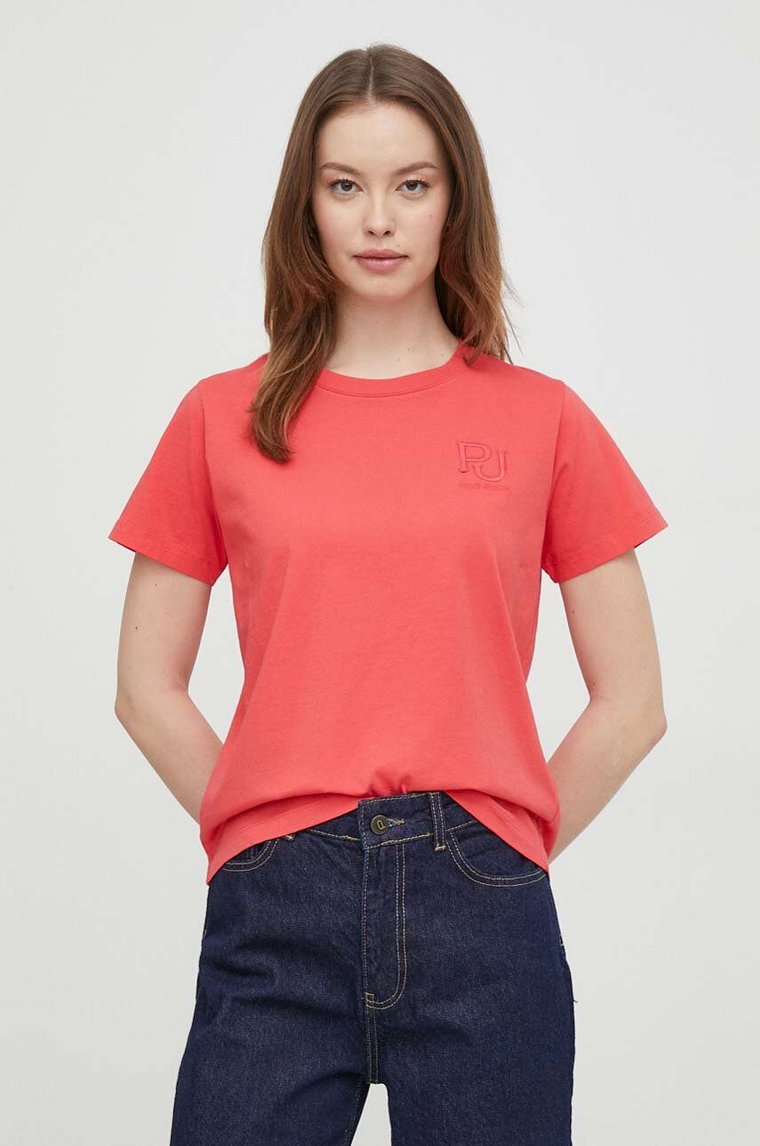 Pepe Jeans t-shirt bawełniany damski kolor czerwony