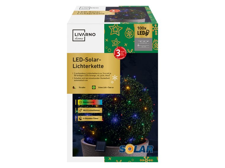 LIVARNO home Girlanda solarna 100 LED (Kolorowy)