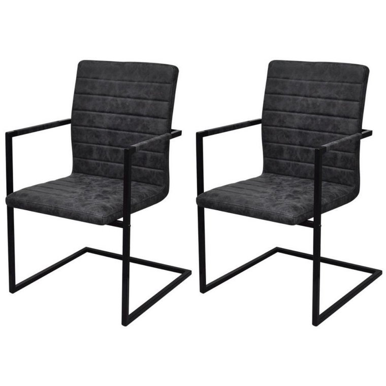 Krzesła do jadalni vidaXL, czarne, 2 szt., 53x61x88,2 cm