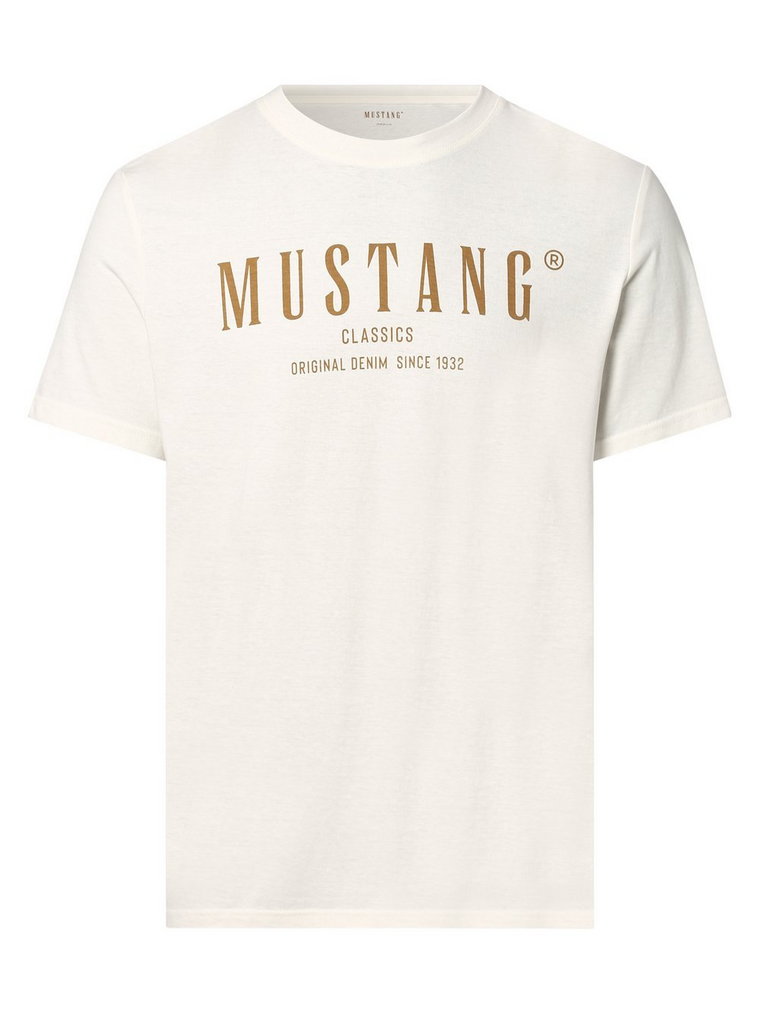 Mustang - T-shirt męski  Style Alex C, biały