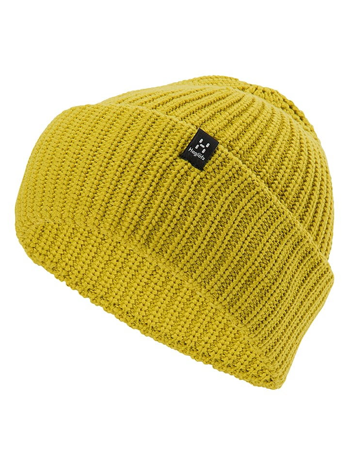 Haglöfs Czapka beanie "Top Out" w kolorze żółtym