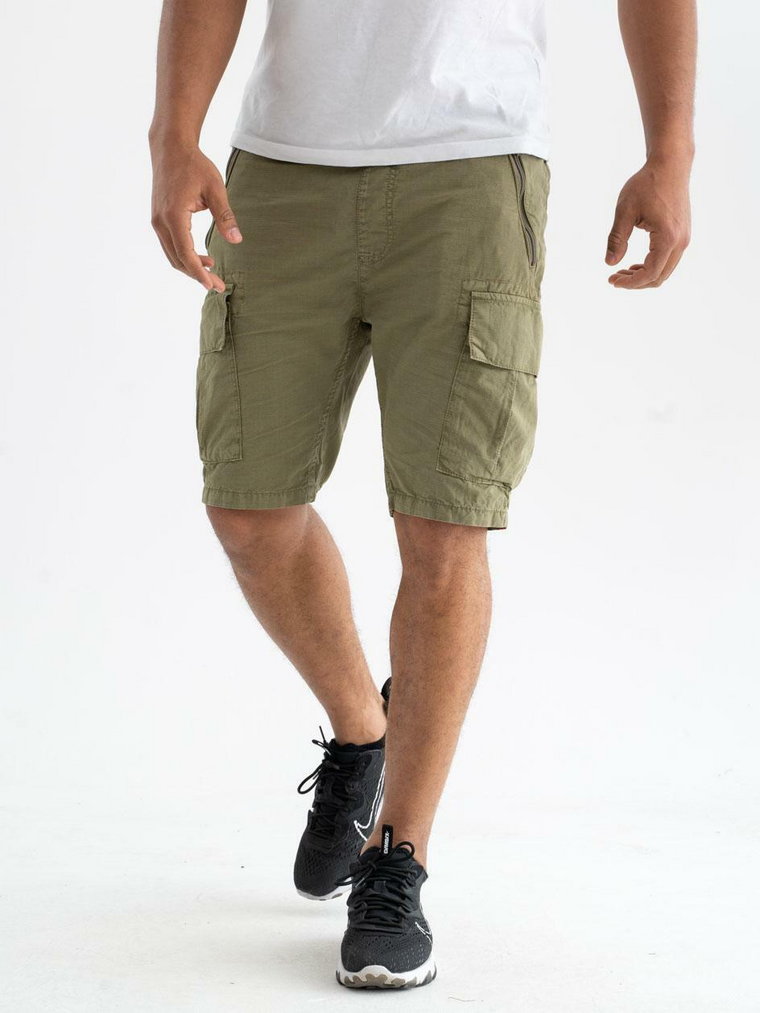 Krótkie Spodenki Bojówki Alpha Industries Ripstop Jogger Short Khaki