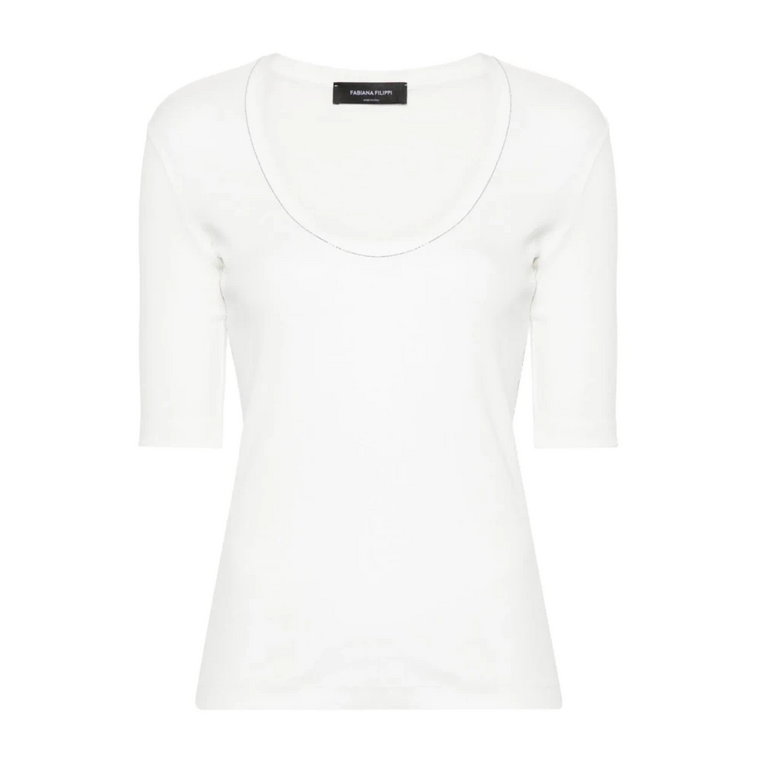 Białe T-shirty i Pola dla kobiet Fabiana Filippi