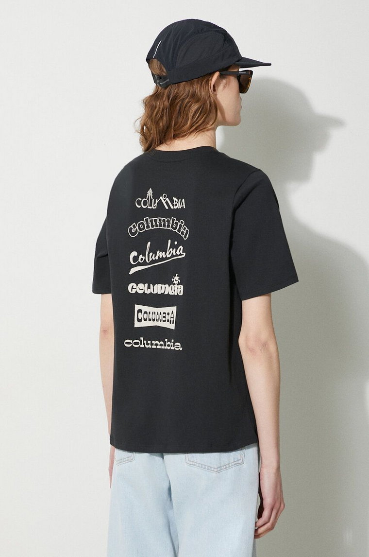 Columbia t-shirt sportowy Alpine Way II Graphic kolor czarny 2074692