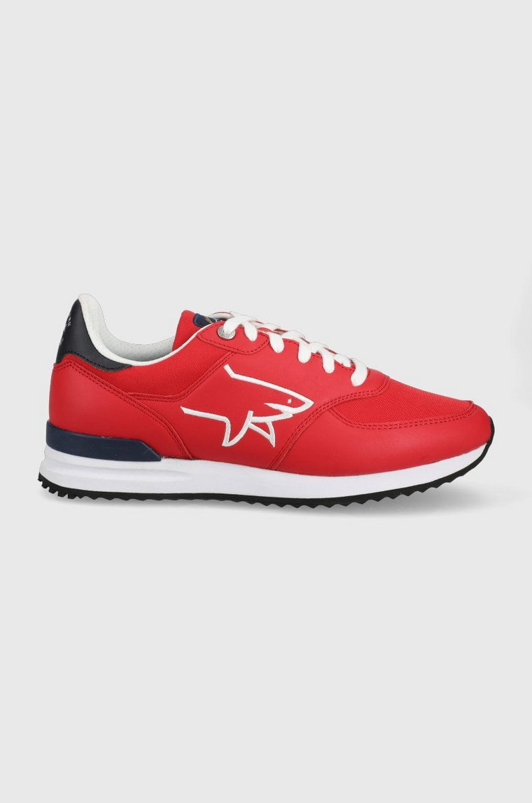 Paul&Shark buty skórzane kolor czerwony 22418001