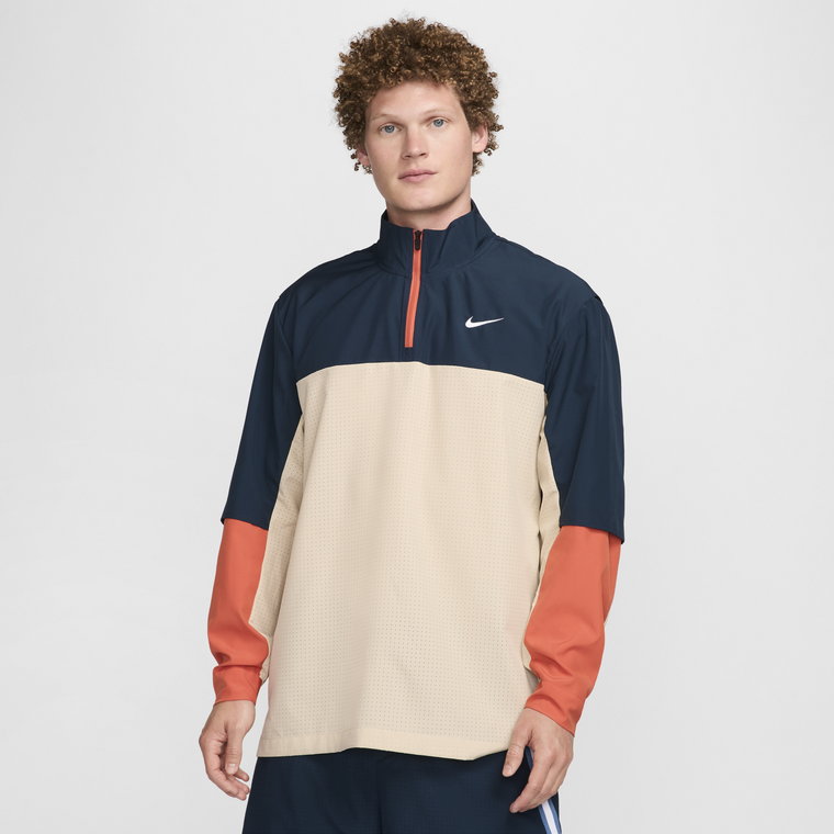 Męska kurtka do golfa z zamkiem 1/2 Dri-FIT Nike Golf Club - Brązowy