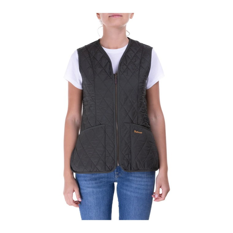 Pikowany oliwkowy polarowy gilet Barbour