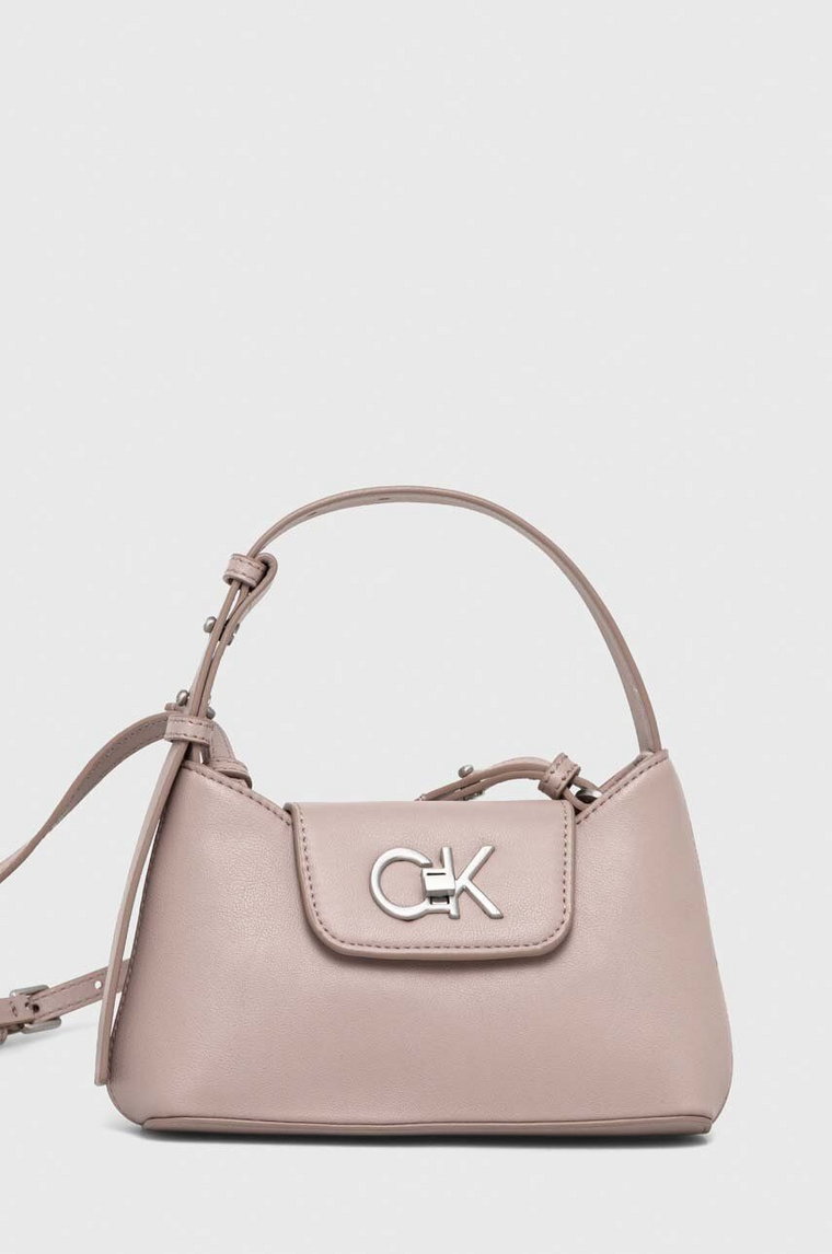 Calvin Klein torebka kolor beżowy