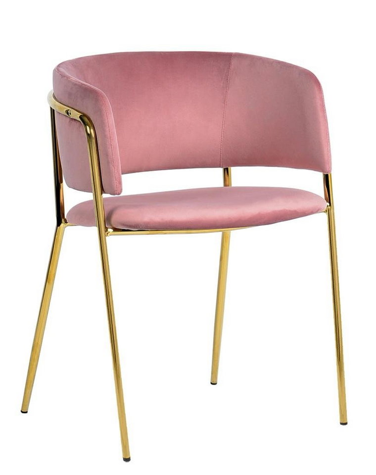 Krzesło Aksamit Delta Róż/Beż