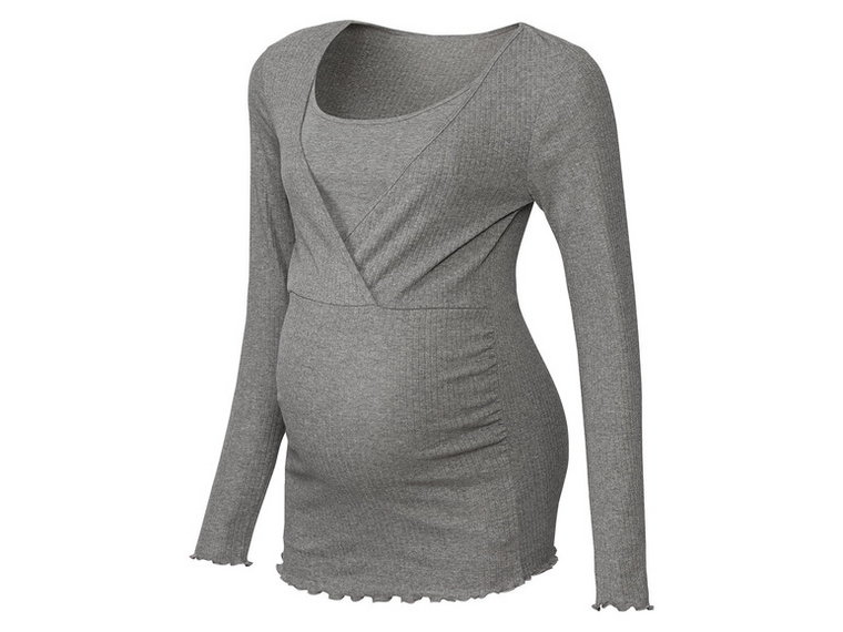 esmara Piżama ciążowa damska (bluzka + spodnie) (XS (32/34), Ciemnoszary)