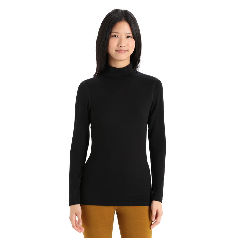 Damska koszulka termoaktywna Icebreaker Merino 260 Tech Long Sleeve Turtleneck black - XS