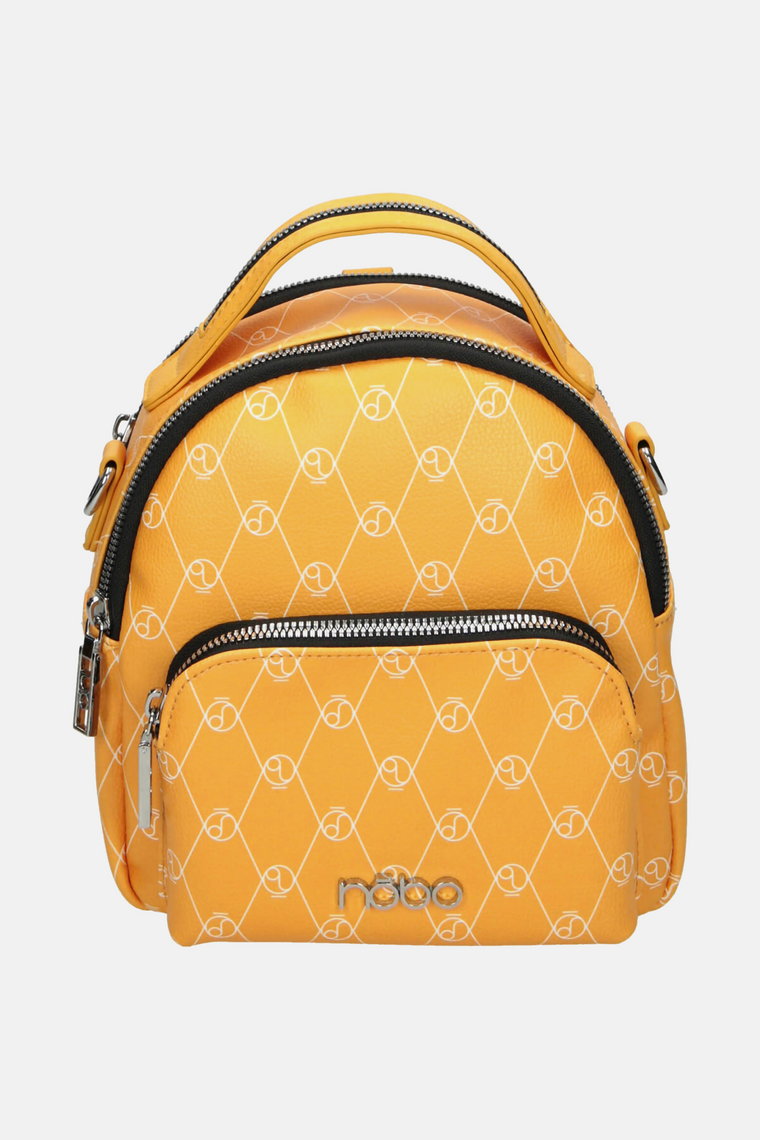 Wielofunkcyjny, żółty plecak z logowanym nadrukiem