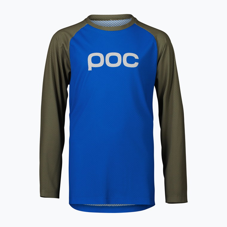 Longsleeve rowerowy dziecięcy POC Essential MTB natrium blue/epidote green