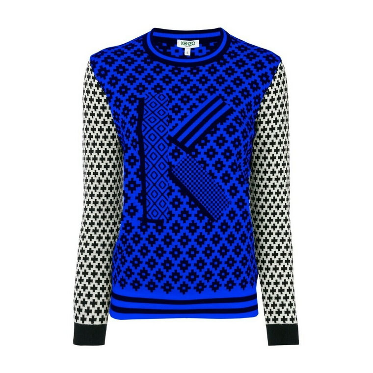 Stylowy Sweter z Geometrycznym Wzorem dla Mężczyzn Kenzo