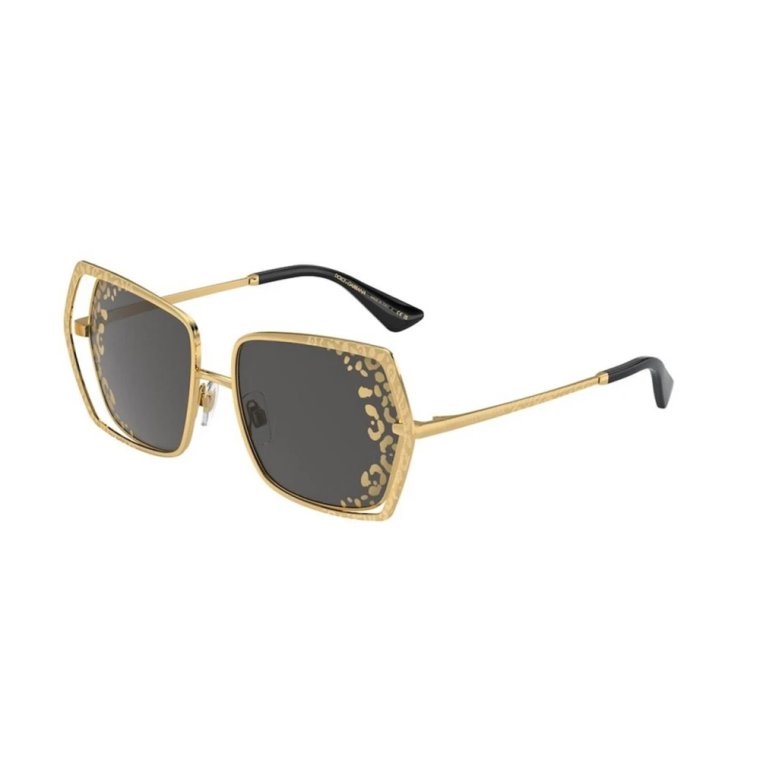 Okulary przeciwsłoneczne Leopard Side Dark Gray Dolce & Gabbana