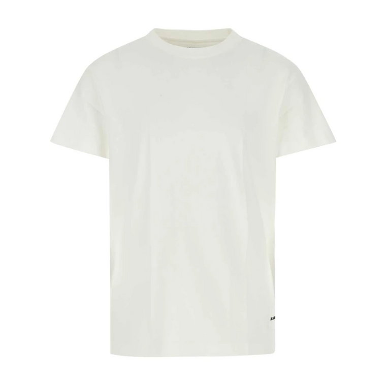 Biały zestaw koszulek z bawełny Jil Sander