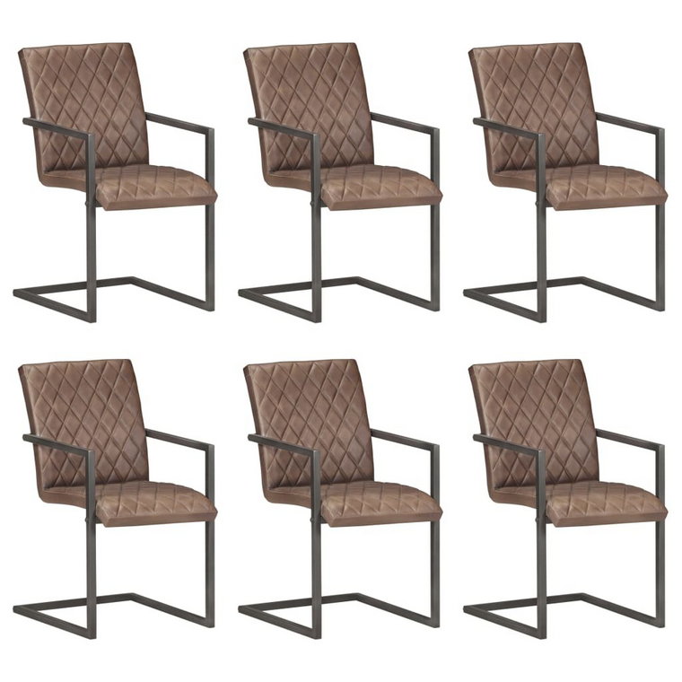 Krzesła stołowe VIDAXL, brązowe, 6 szt.