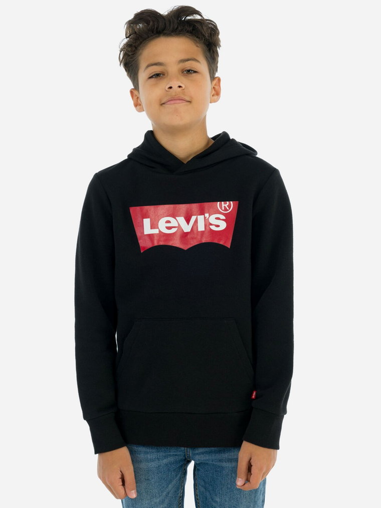 Bluza z kapturem chłopięca Levi's Lvb-Batwing Screenprint Hoodie 9E8778-023 158-164 cm Czarna (3665115194715). Bluzy z kapturem chłopięce