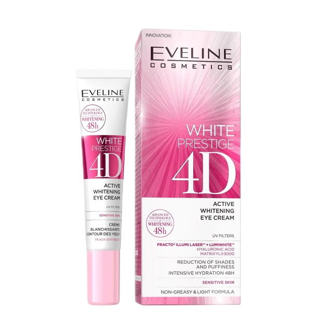 Eveline Cosmetics White Prestige 4D Whitening Eye Cream wybielający krem pod oczy 20ml