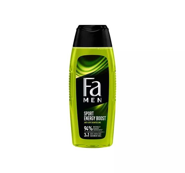 FA MEN SPORT ENERGY BOOST ŻEL POD PRYSZNIC 3W1 DO TWARZY CIAŁA I WŁOSÓW 250ML